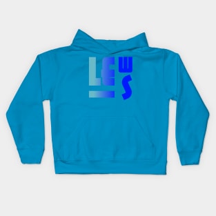 Lewis, name, typography Kids Hoodie